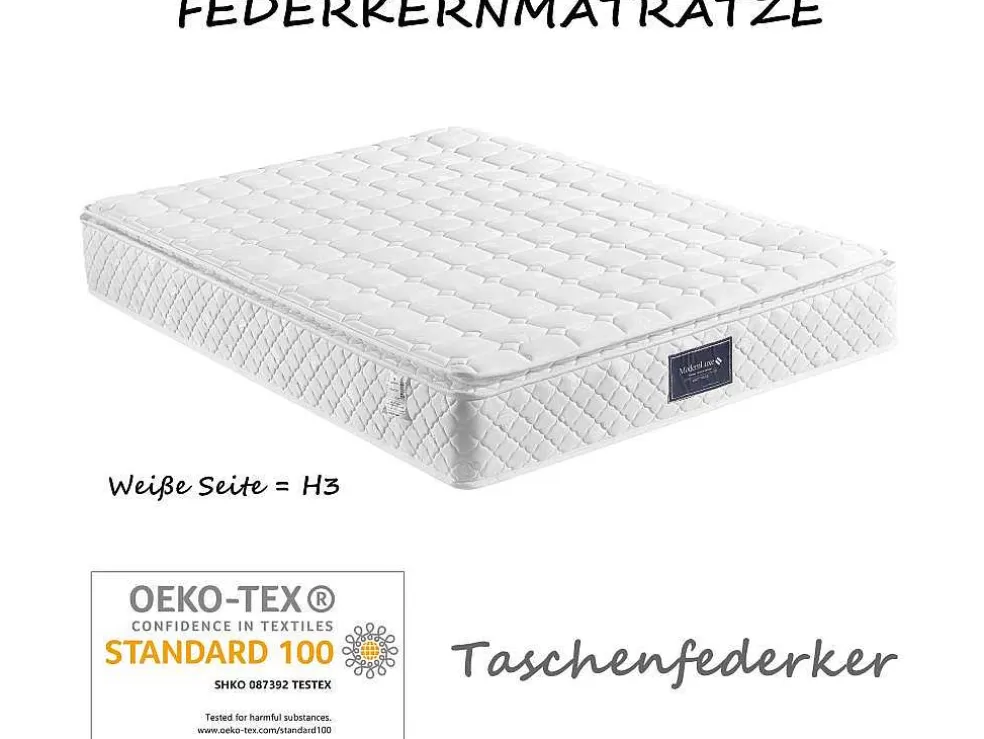 Outlet 160 X 200 Cm Matras Met 7-Zone Pocketveren En Hr-Schuim, 25 Cm Dik - Merax Latex Matras