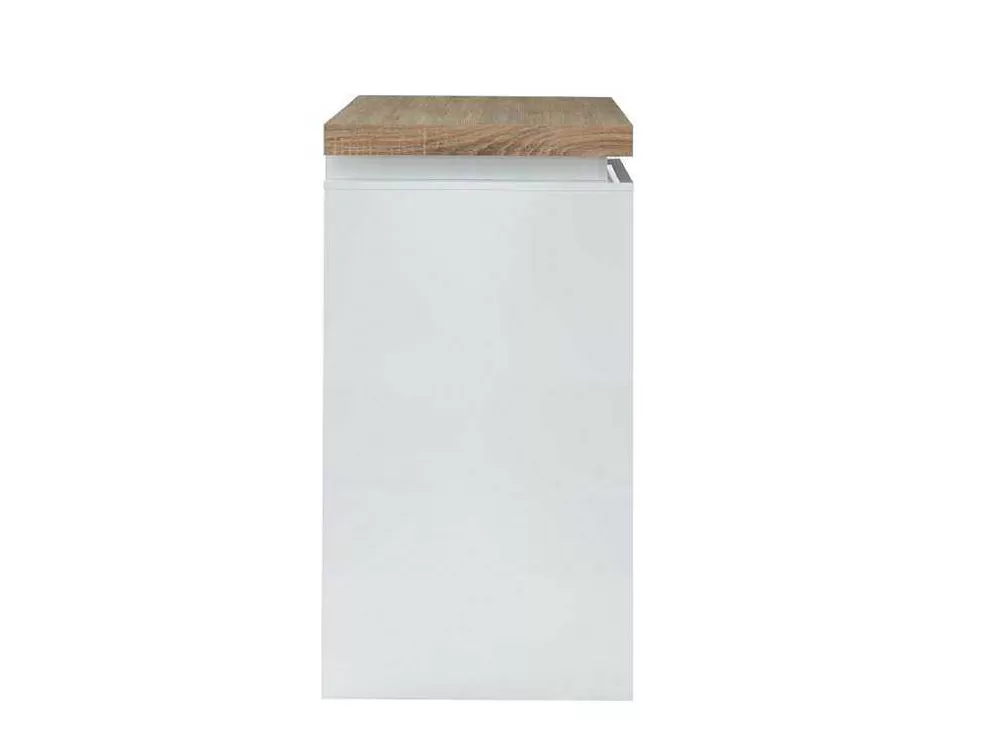 Outlet Barmeubel Halo Ii - Wit Gelakt Mdf - Leds - Wit En Eik Barmeubel