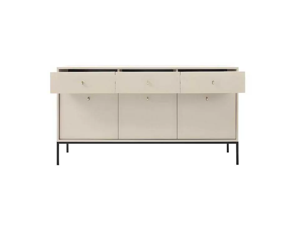 Store Buffetkast - 3 Laden En 3 Deuren - Beige - Bogdan Buffetkast