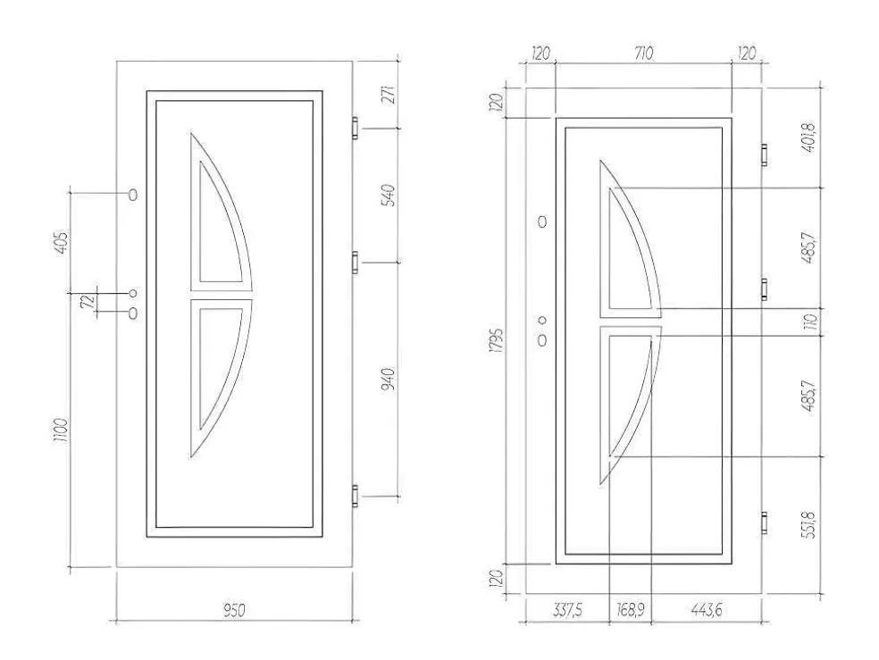 Online Deur Van Geglazuurd Staal En Inox H.207 X B.100 Cm Antraciet - Links Duwen - Covas Voordeur