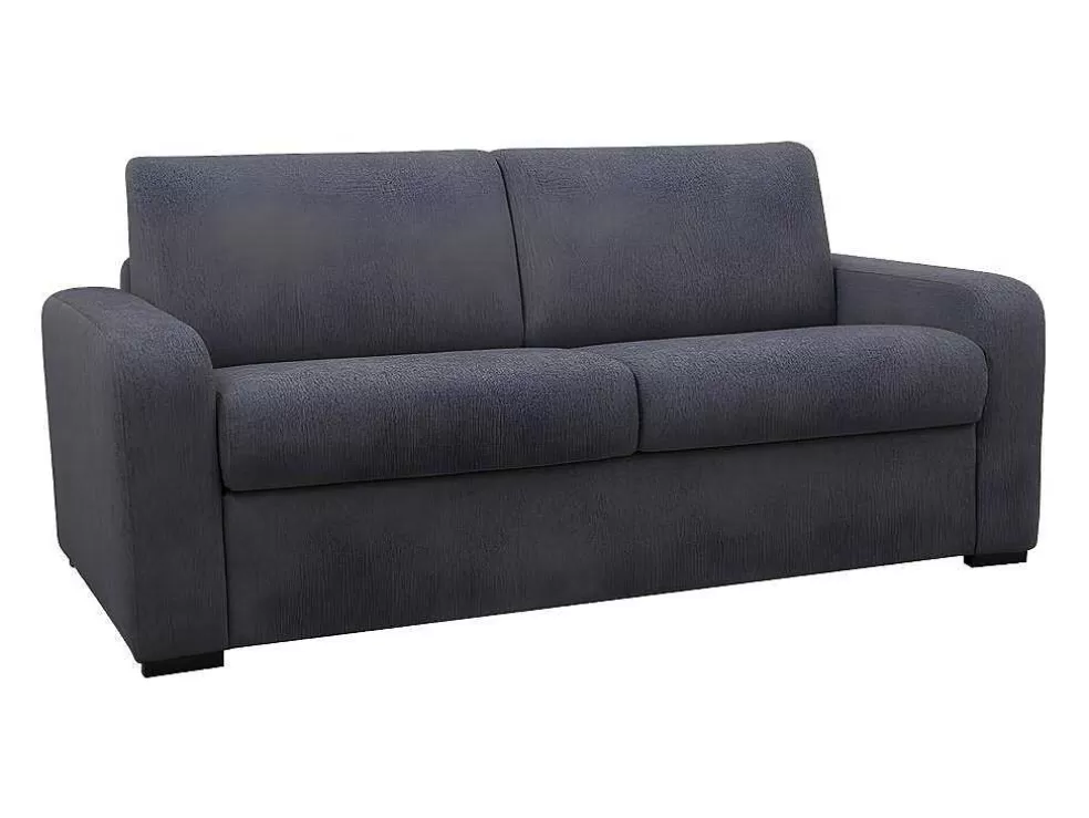 Online Express-Driezitsslaapbank Van Antracietgrijze Stof - Bed Met Brede Latten 140 Cm - Matras 22 Cm - Bevis Speciale Modellen Zitbanken & Fauteuils