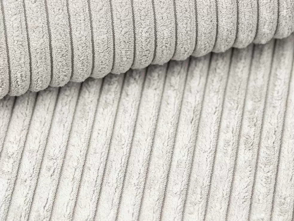Online Express-Vierzitsslaapbank Van Beige Ribfluweel - Bed Met Brede Latten 160 Cm - Matras 18 Cm - Mondovi Slaapbank Met Matras
