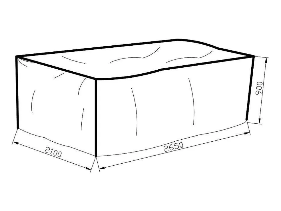 Outlet Furnco Hoes Voor Tuinmeubelen 210 X 265 X 90 Cm Grijs. Tuindecoratie