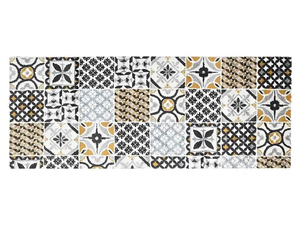 Online Gangtapijt Met Vloertegeleffect Ornico - 80 X 200 Cm - Meerkleurig Gangtapijt