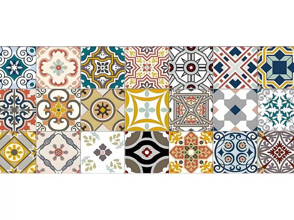 Discount Gangtapijt Van Vinyl Met Vloertegelmotief Rica - 66 X 160 Cm - Meerkleurig Gangtapijt