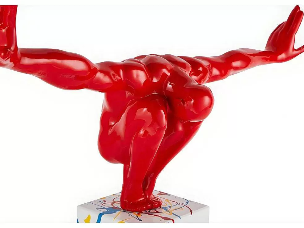 Online Groot Beeld Soledad Ii Van Hars - L.73 X H.57 Cm - Rood Standbeeld
