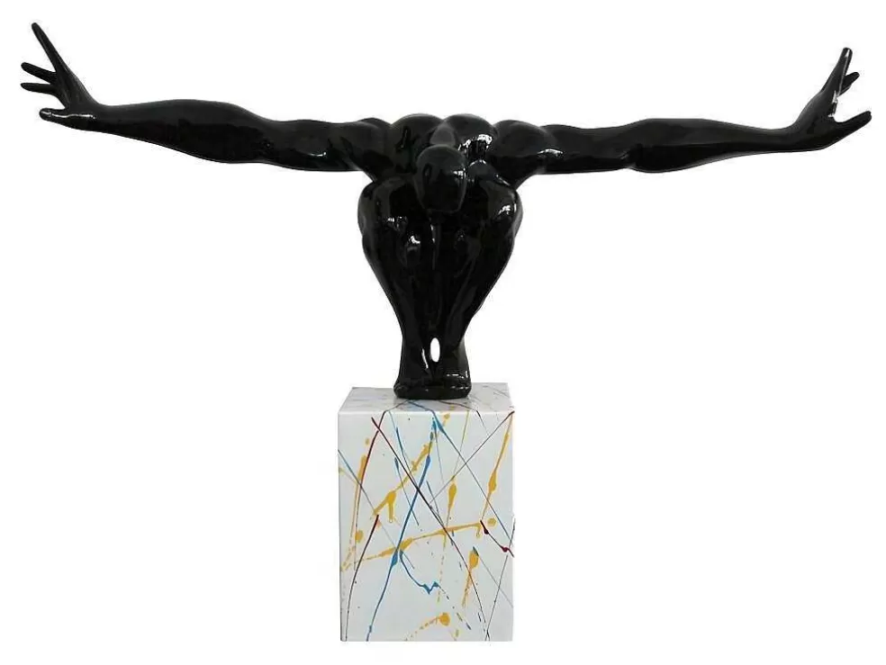 Online Groot Beeld Soledad Ii Van Hars - L.73 X H.57 Cm - Zwart Standbeeld