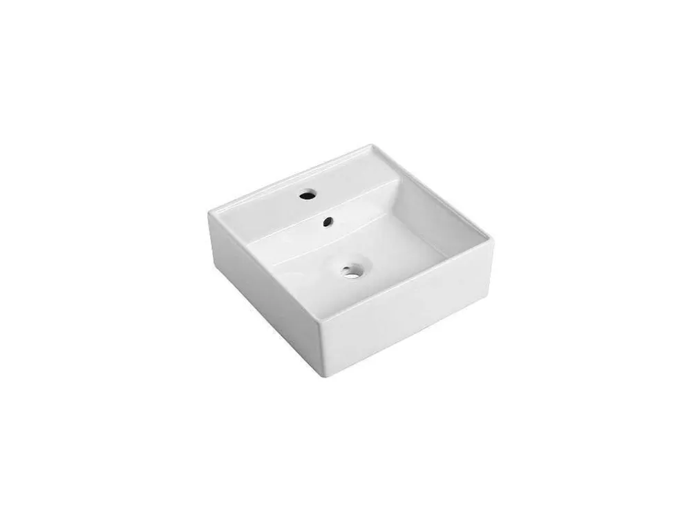 Outlet Hangend Bureau Van Donker Teakhout Met Zwarte Beugels En Wastafel - 80 X 50 Cm - Sukawati Muurkast Badkamer
