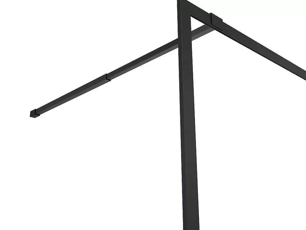Fashion Inloopdouchescherm - 120 X 200 Cm - Mat Zwart - Gehard Glas - Amberi Douchewand
