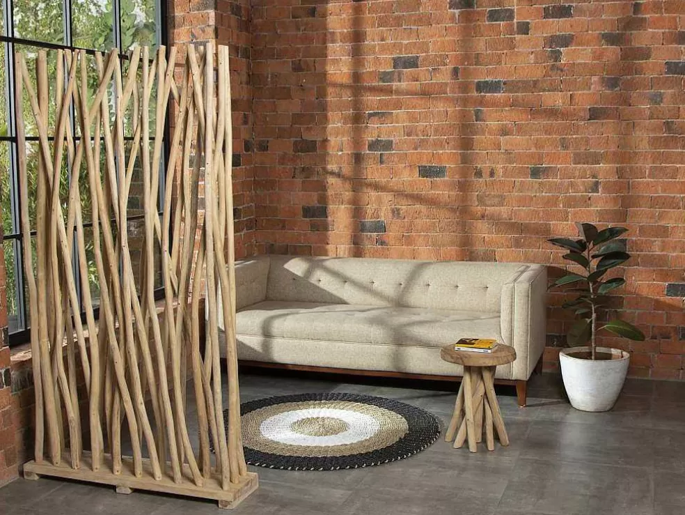 Flash Sale Kamerscherm Van Teakhout - B100 X D25 X H180 Cm - Naturel - Gayana Kamerscherm