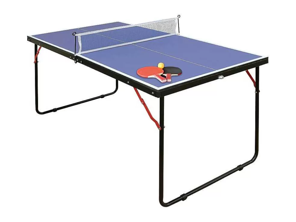 Outlet Mini-Pingpongtafel Met Batjes, Ballen En Net - L137 X D76 X H67 Cm - Denis Spel Voor Buiten