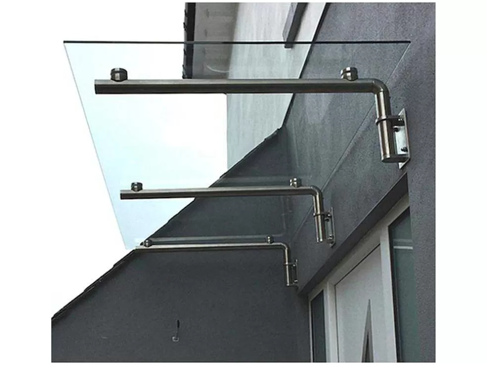 Outlet Monstershop Glazen Luifel - 144Cm B X 80Cm D Luifel En Afdak