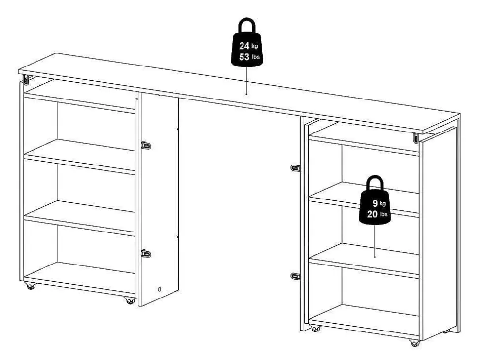 Outlet Nada Hoofdbord Met Opbergruimte 160 Cm, Betondecor/Wit Hoogglans. Hoofdeinde En Brugkast