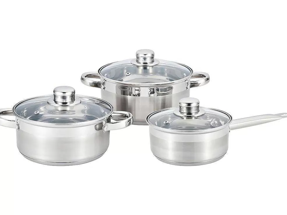 Store Pannenset Festin Van Inox - 6 Stuks - Metaalkleur Tafelservies