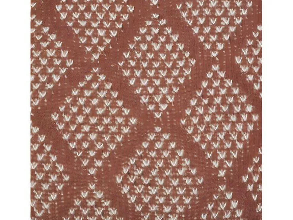 Flash Sale Plaid Oyace - Acryl En Wol - 130 X 170 Cm - Ivoor En Rood Huistextiel