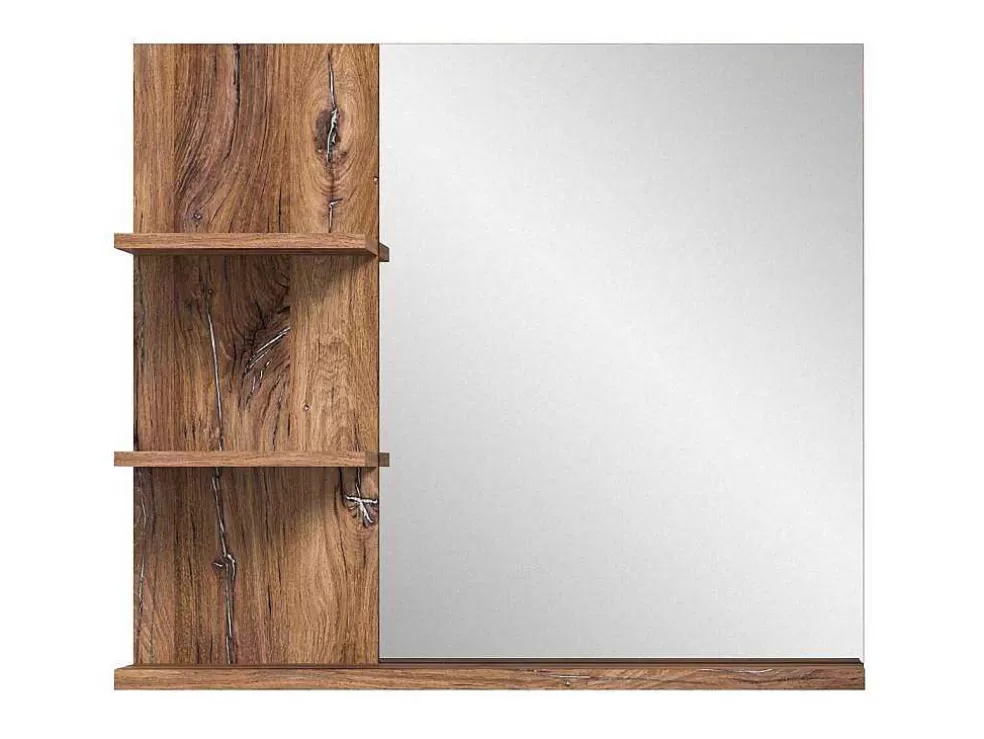 Flash Sale Ramon Spiegel Bad 80Cm 3 Planken Grijs,Eik Decor. Accessoires & Spiegels