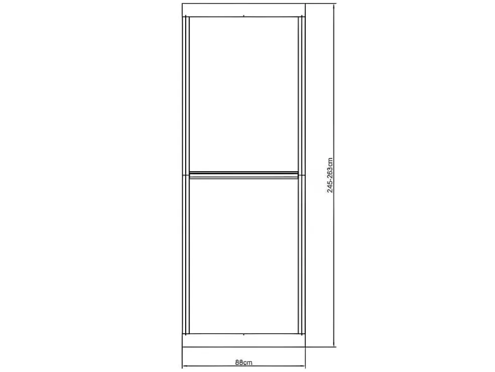 Outlet Scheidingswand In Aluminium - L88 X H245 Cm - Antraciet - Verstelbare Hoogte - Sagar Scheidingswand