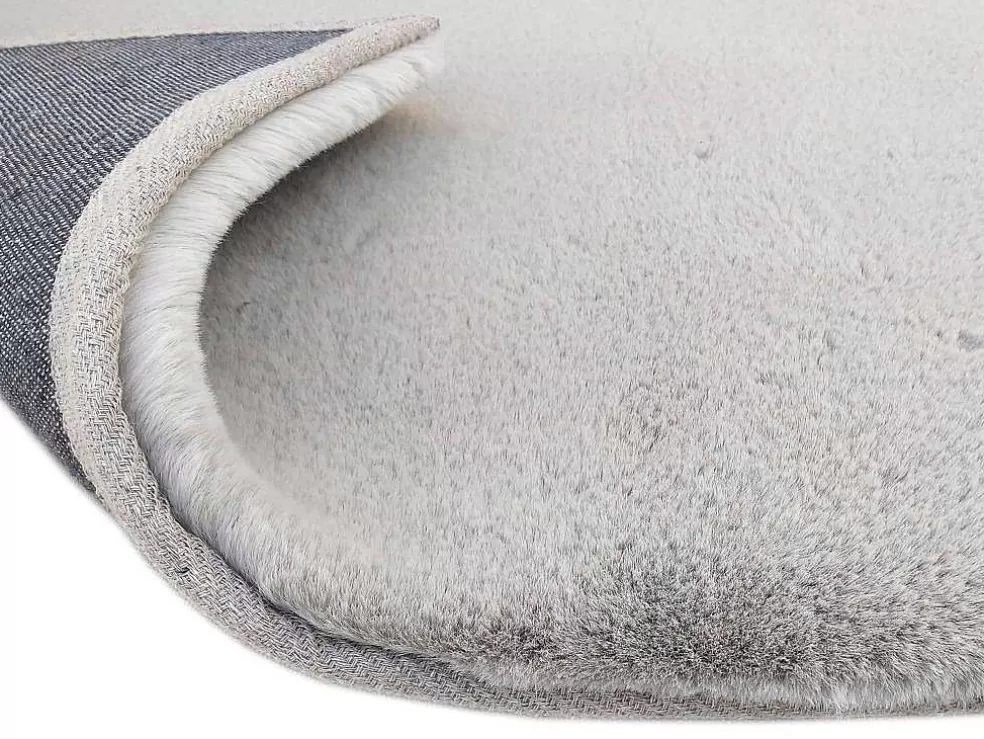 Clearance Shaggy Hoogpolig Vloerkleed Met Bontlook - 160 X 230 Cm - Grijs - Bunny Woonkamertapijt