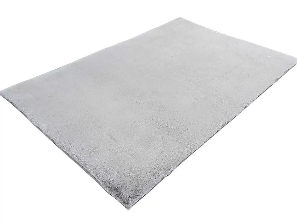 Clearance Shaggytapijt Met Bonteffect Bunny - 100% Polyester - 150 X 200 Cm - Grijs Tapijt Hoogpolig