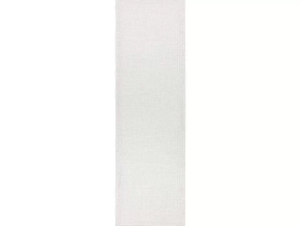 Discount Sisal Tapijt, Loper Timo 5979 Buitenshuis Kader Wit 80X300 Cm Tapijt Voor Buiten