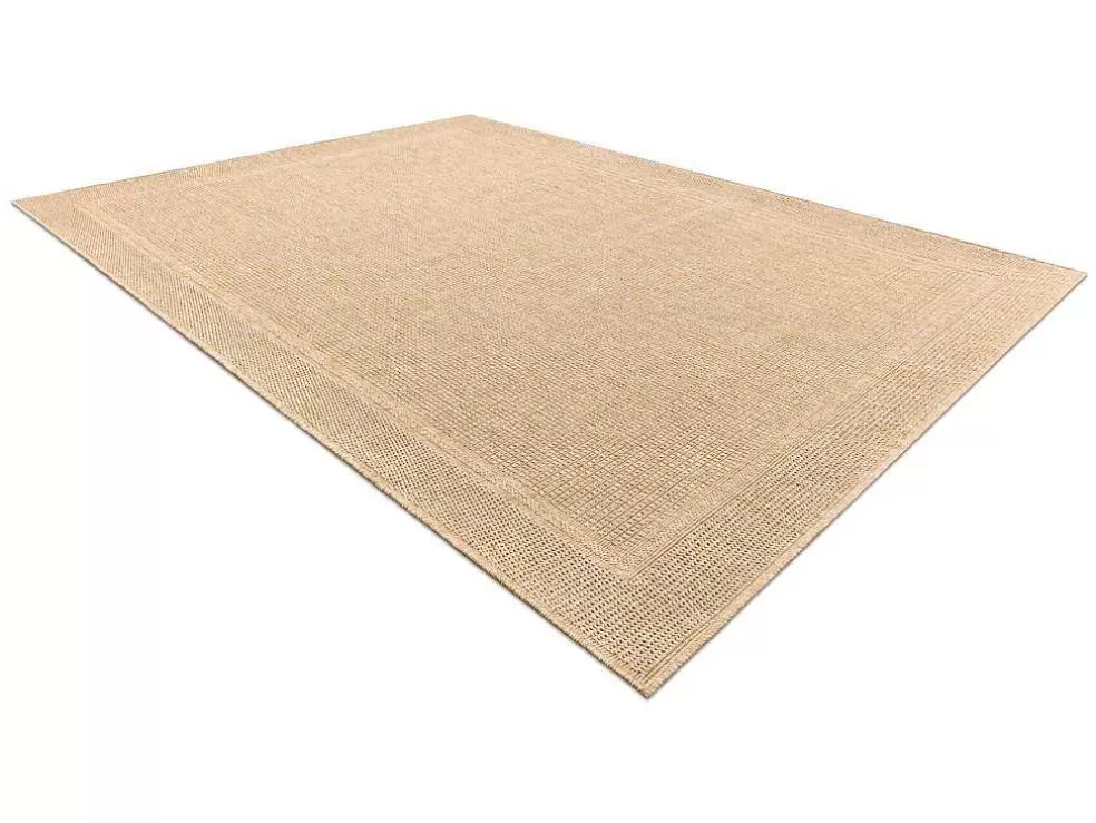 Fashion Sisal Tapijt Timo 5979 Buitenshuis Kader Donker Beige 240X330 Cm Tapijt Voor Buiten