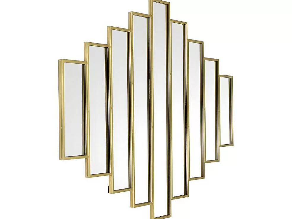 Online Spiegel In Art-Decostijl Galice - B90 X H120 Cm - Goudkleurig Spiegel