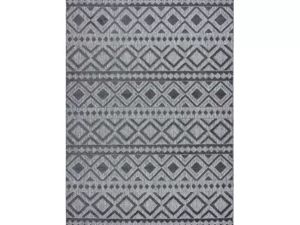 Discount Tapijt Structureel Sole D3852 Boho, Diamanten Plat Geweven, Twee Poolh 200X290 Cm Groot Tapijt
