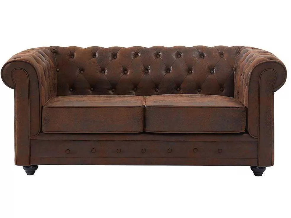Online Tweezitsbank Chesterfield Van Microvezel Met Vintage Look 2En 3-Zitsbank
