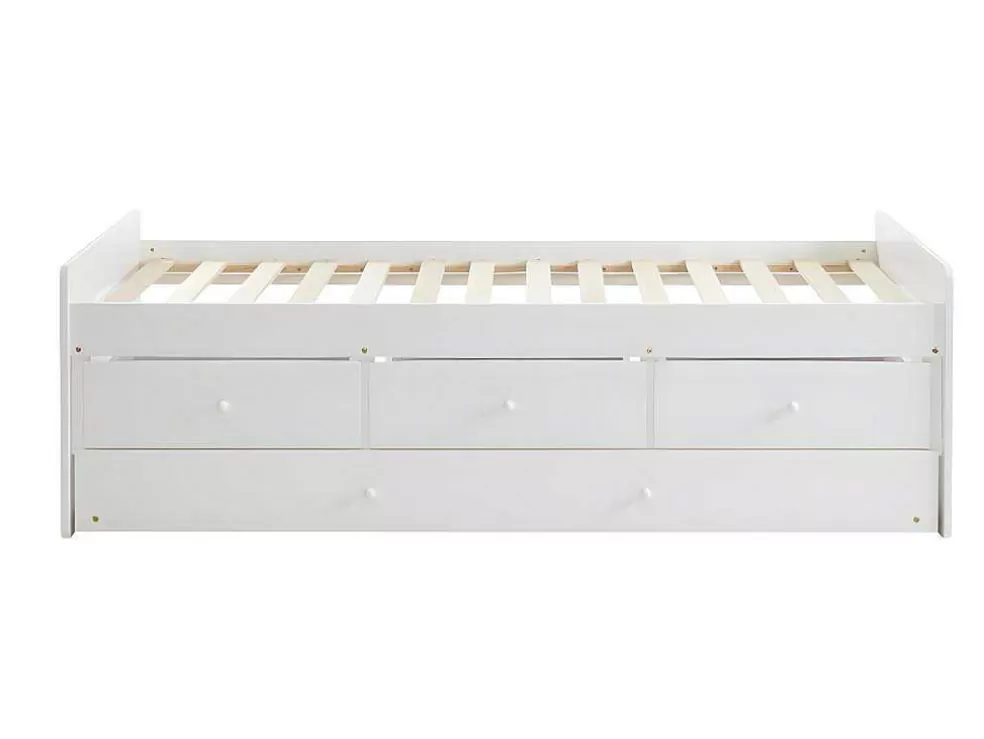 Hot Uitschuifbaar Bed Titouan Met 3 Lades - 90X190Cm - Mdg En Dennenhout - Wi Bed Met Slaaplade