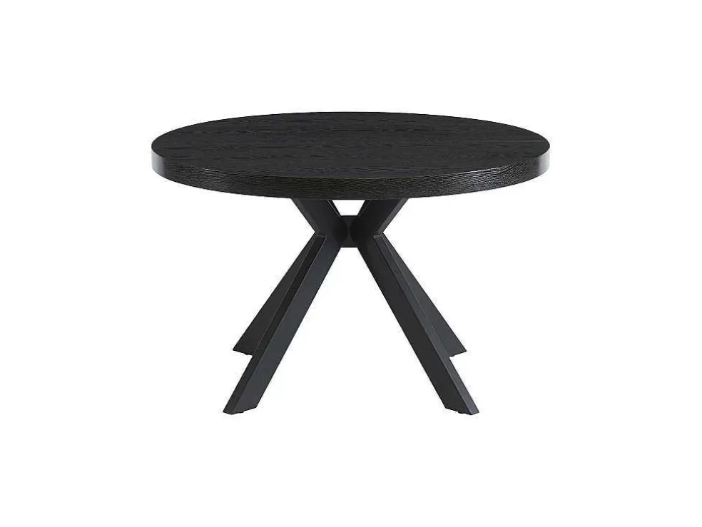 Cheap Uitschuifbare Eettafel 4 Tot 8 Personen Mdf En Staal Zwart Komoni Eettafel