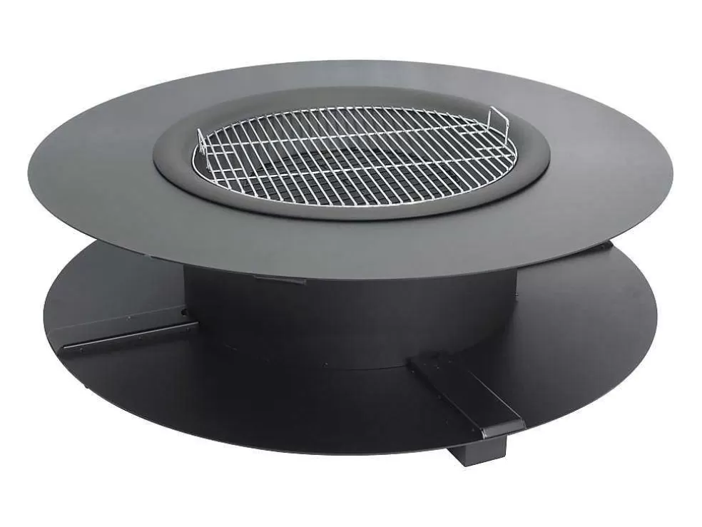 Hot Vuurkorf-Plancha/Grill Met Bergruimte Voor Hout - L120 X B120,5 X H40 Cm - Barcena Klein Huishoudelijk Apparaat