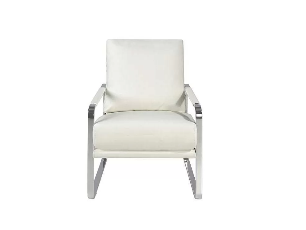 Best Witte Eco-Lederen Gestoffeerde Fauteuil 5026 Fauteuil Kunstleer